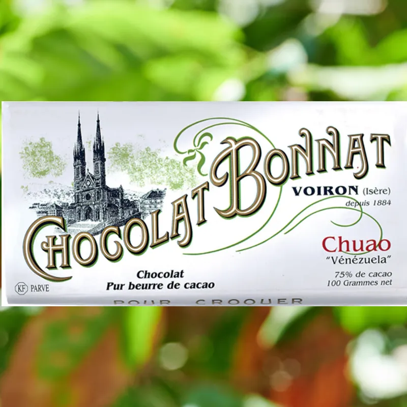 Dunkle Bonnat Schokolade Chuao Venezuela mit 75% Kakaogeahlt