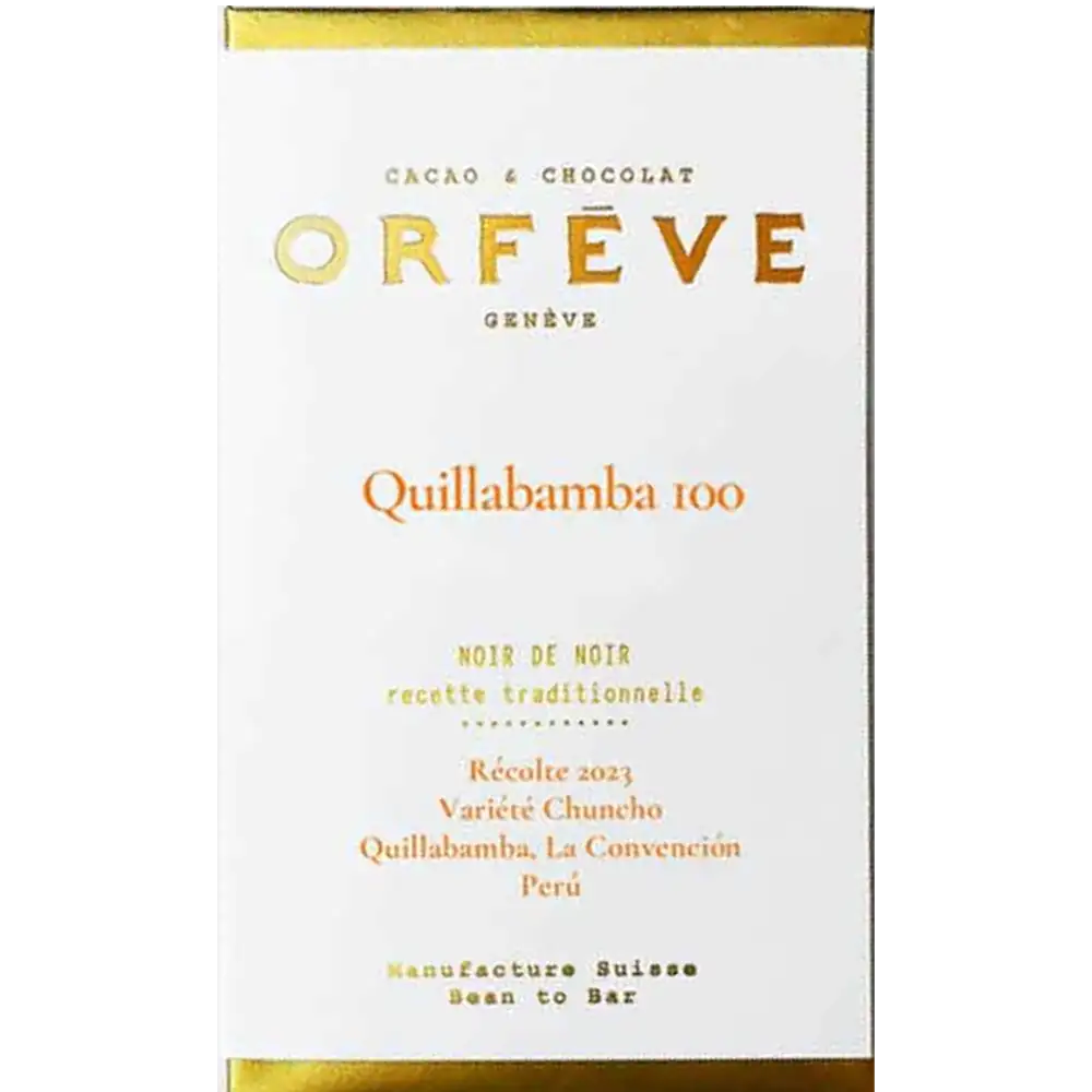 100% Kakaomasse Quillabamba Peru von Orfeve Schokoladxen aus der Schweiz