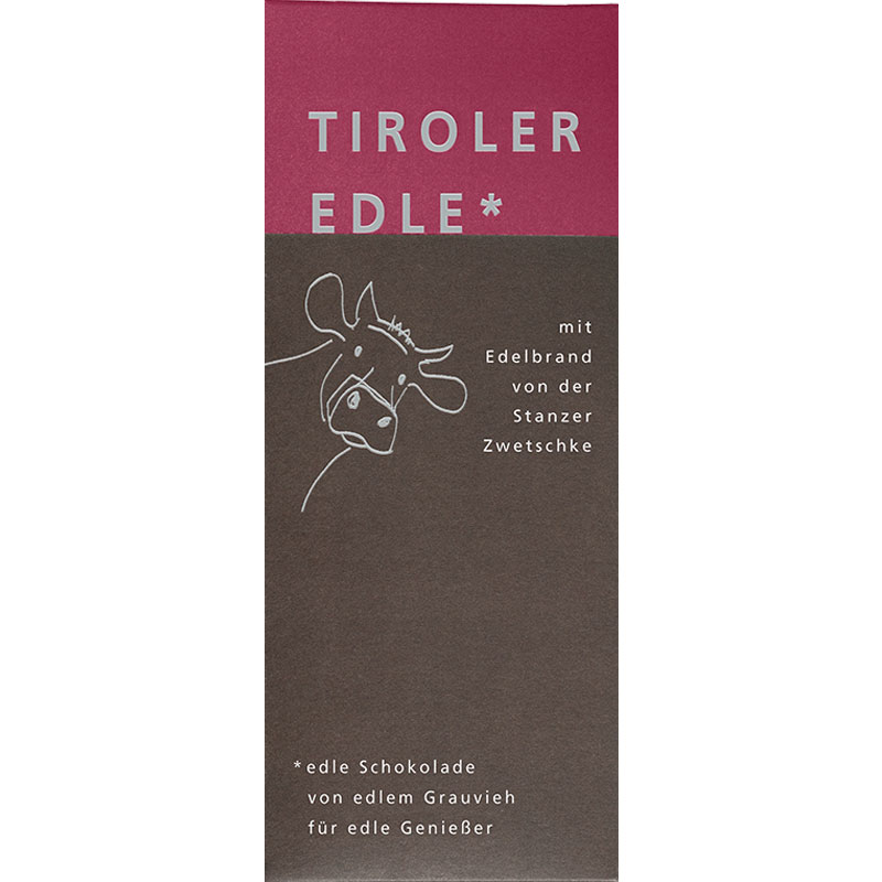 TIROLER EDLE | Dunkle Schokolade »Stanzer Zwetschke« 60% | 50g