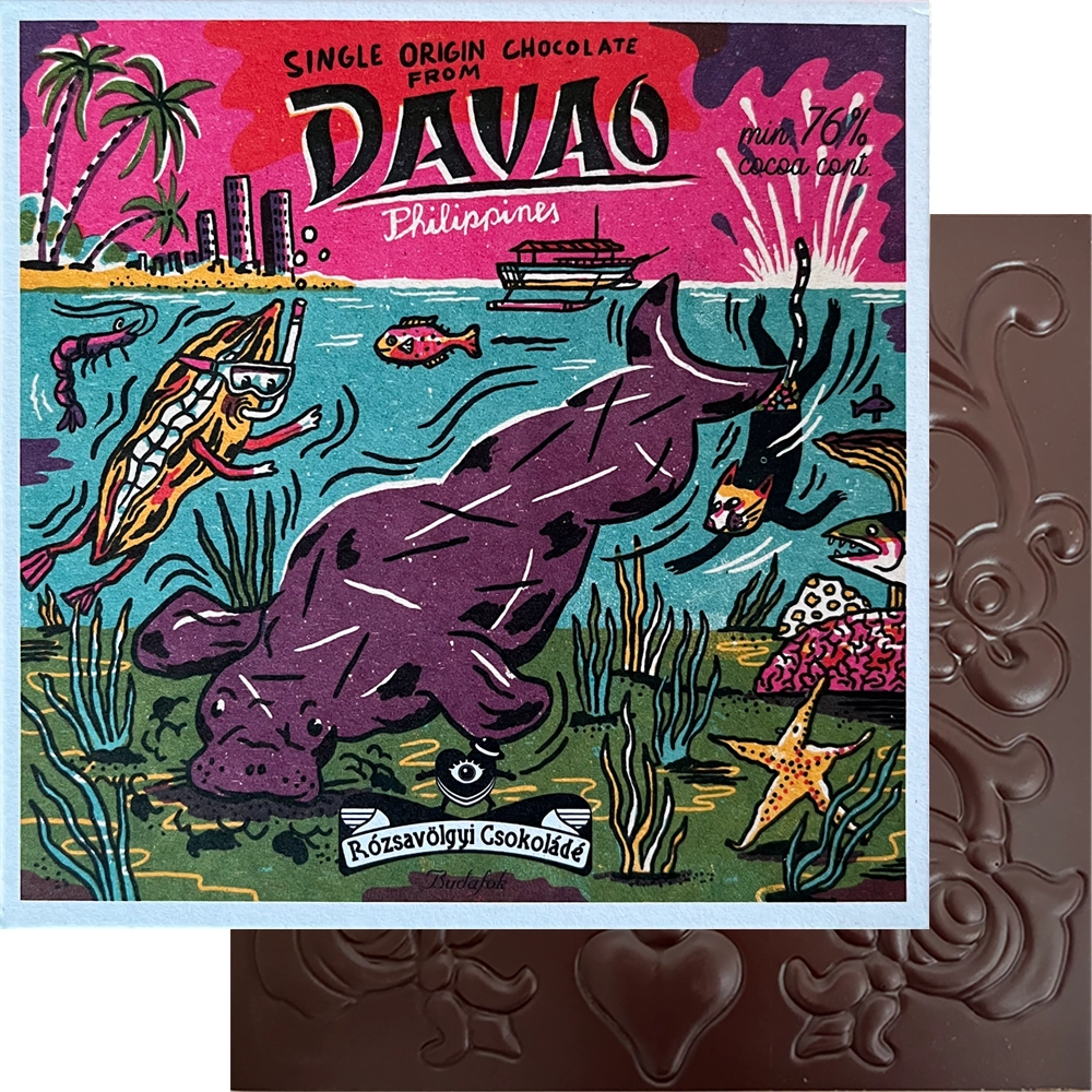 Rózsavölgyi Davao 76 % – Dunkle Schokolade aus Davao, Philippines, Single-Origin