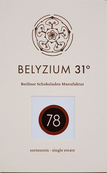 BELYZIUM 31° | Schokolade »Craft Chocolate« 78% | BIO
