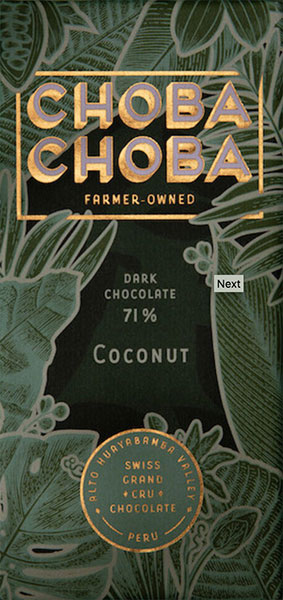 CHOBA CHOBA | Dunkle Schokolade »Coconut« 71% | 91g