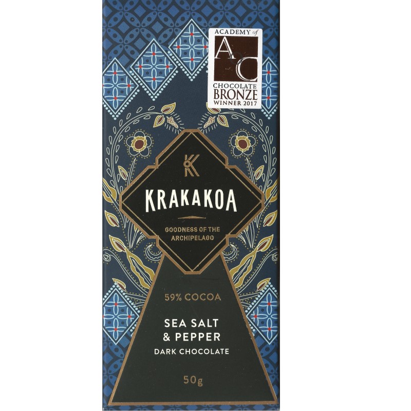 KRAKAKOA | Dunkle Schokolade »Sea Salt & Pepper« 59% | 50g