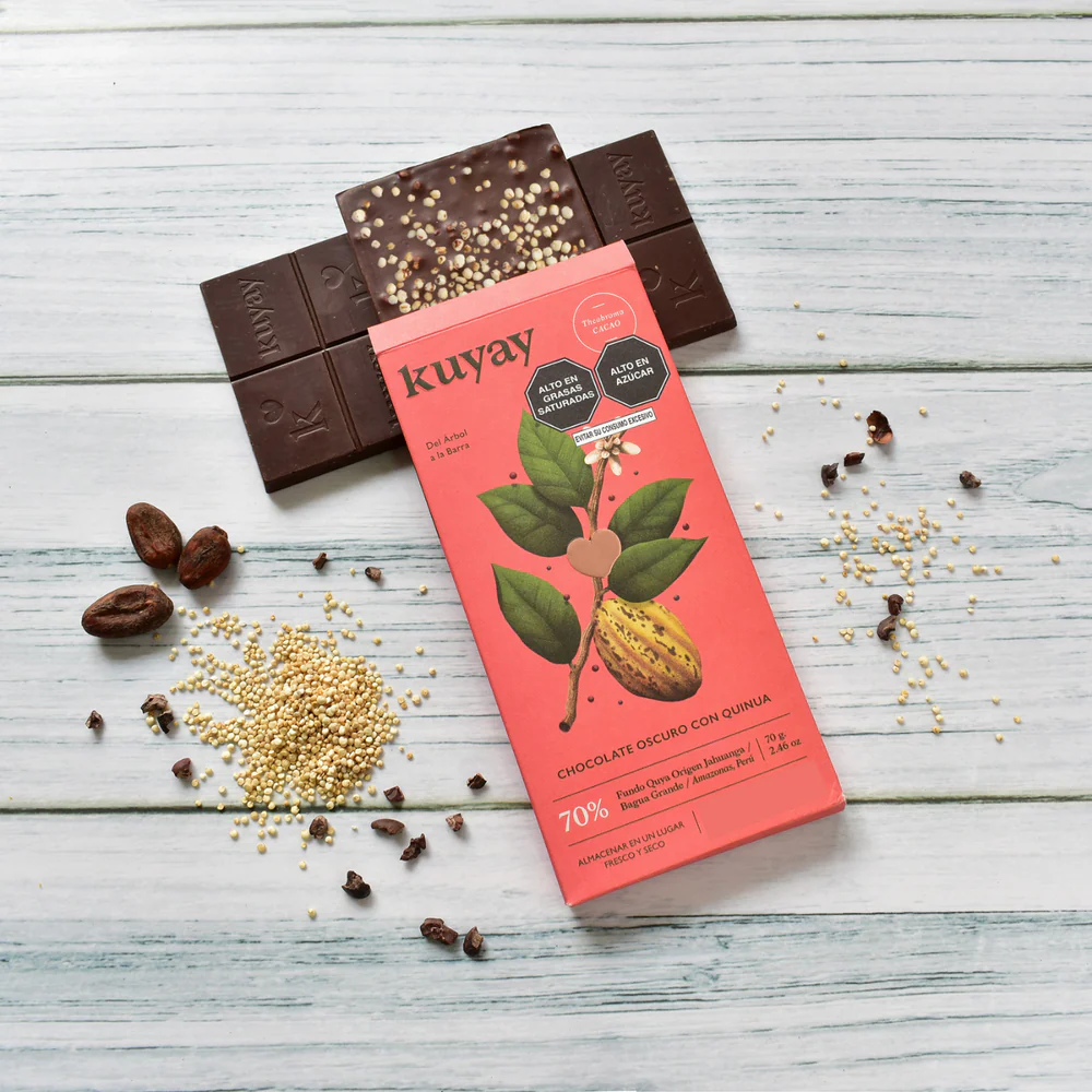 KUYAY Quinoa Schokolade 70% – Dunkle Schokolade aus Peru Amazonas mit Quinoa