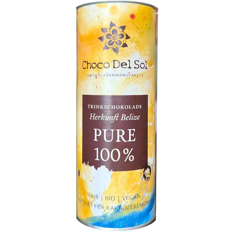 CHOCO DEL SOL | Trinkschokolade »PURE Belize« 100% | BIO | 130g 100% Trinkschokolade für Kakaozeremonien von Choco del Sol