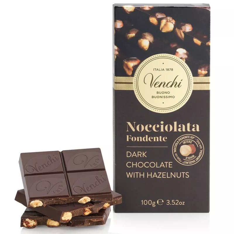 Dunkle Schokolade mit Haselnuss Nocciolata von Venchi