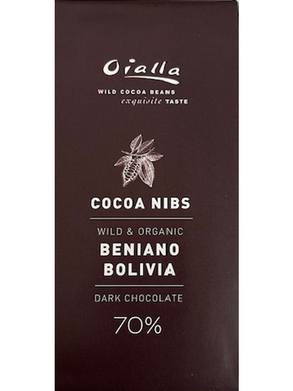 OIALLA | Dunkle Schokolade »Beniano Bolivia Cocoa Nibs« 70% | 60g 