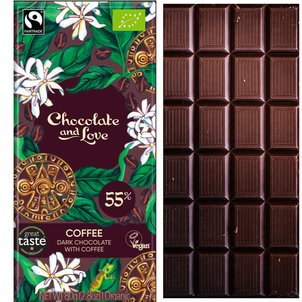 CHOCOLATE & Love Coffee 55% – dunkle Schokolade aus Peru & Dominikanischer Republik