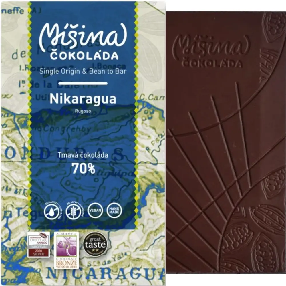 Nicaragua 70% Prämierte Schokoladen von Misina Prag