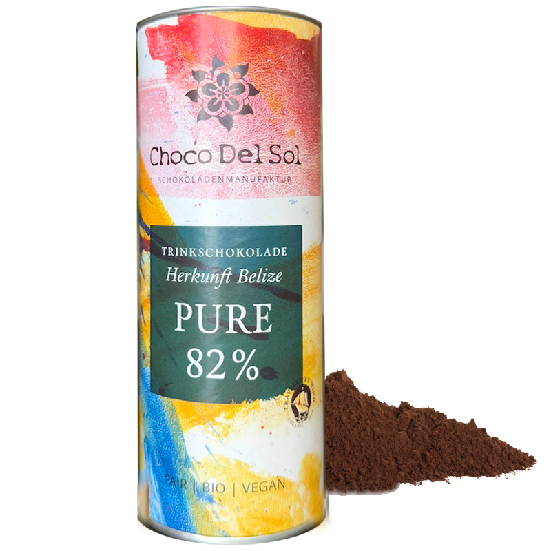 CHOCO DEL SOL | Trinkschokolade »PURE Belize« 82% | BIO | 130g Pure Bio-Trinkschokolade 82% von Choco del Sol