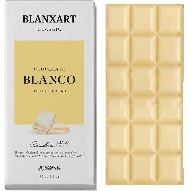 BLANXART | Weiße Schokolade »Blanco« 28% | 75g Blanco weiße Schokolade von Blanxart Spanien