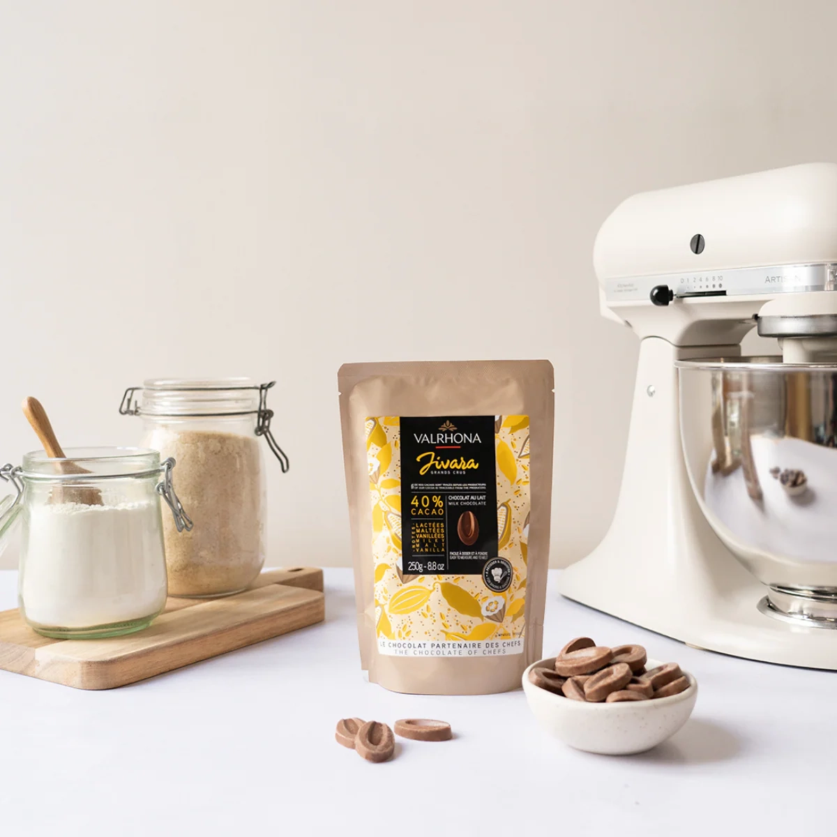 Milchschokolade VALRHONA Jivara 40 % – cremig, vanillig‑malzig