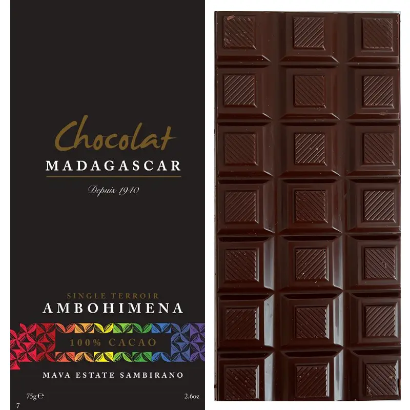 Schokolade Ambohimena 100% Kakakomasse von Chocolate Madagascar