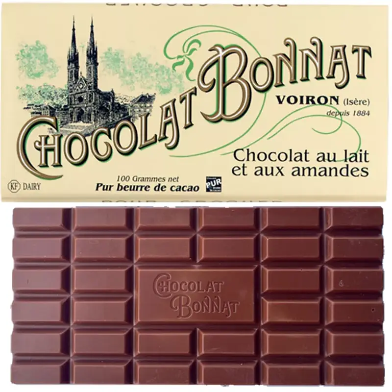 milchschokolade mit Mandeln von Bonnat frankreich
