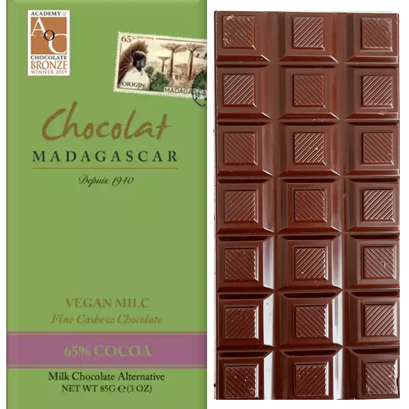 Vegane Milcsahcokolade von Chocolate Madagascar