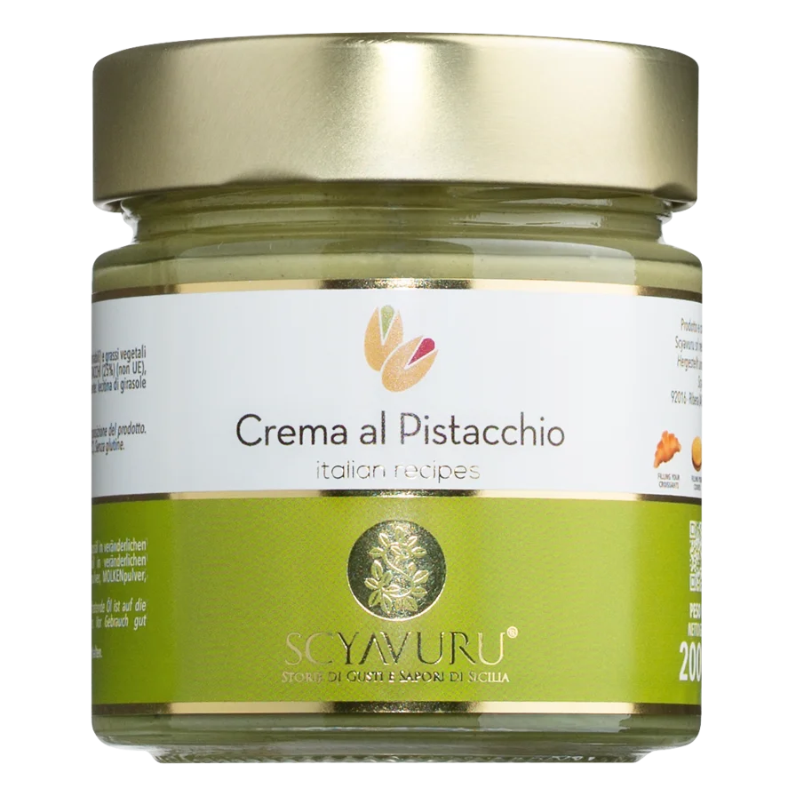 Sizilien SCYAVURU Pistaziencreme mit 25% Pistazienanteil im Glas