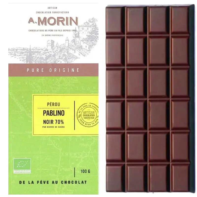A. MORIN | Dunkle Schokolade Perou »Pablino« 70% | 100g Pablino Perou Schokolade von A. Morin