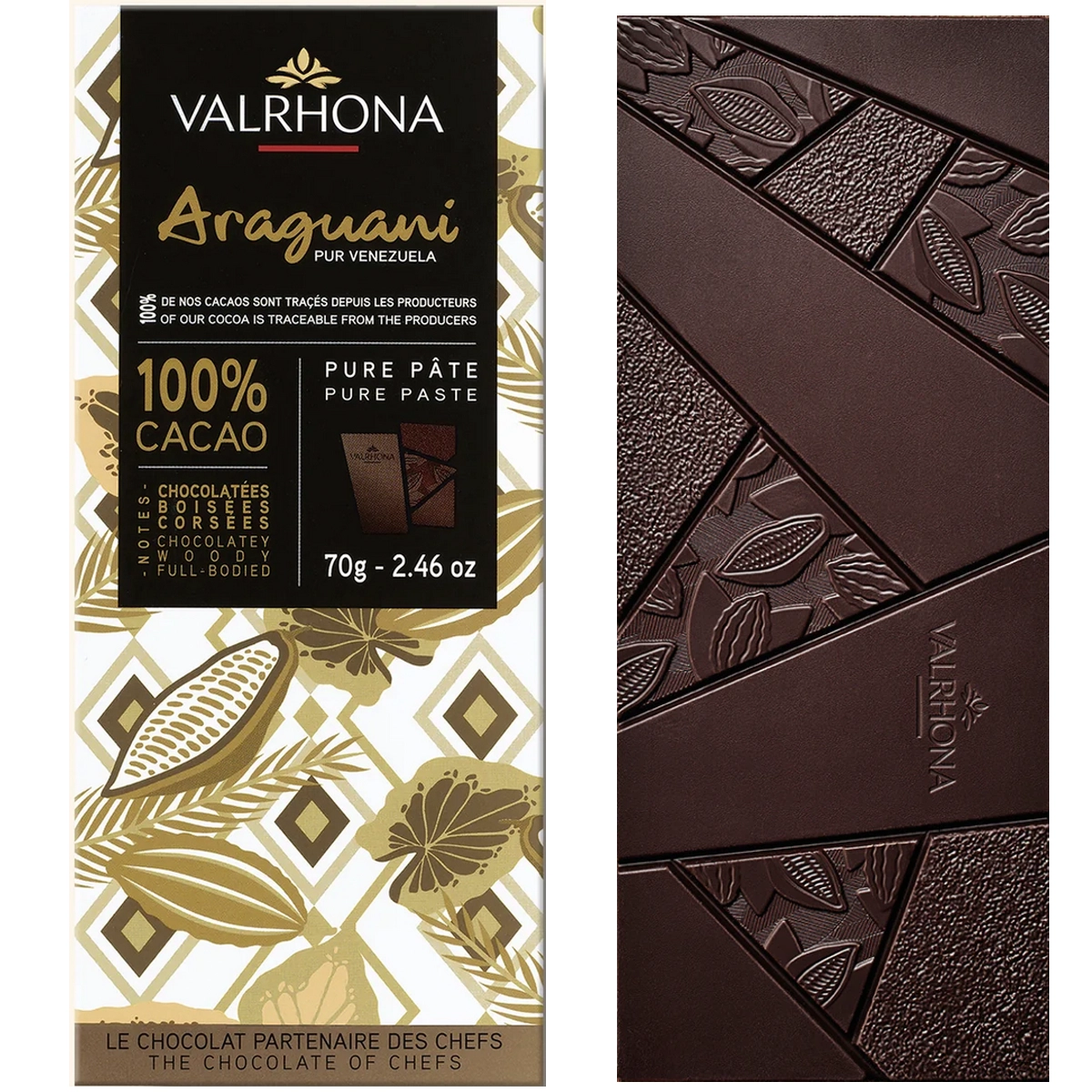 Venezuela Valrhona Araguani 100 % Kakaomasse Premium‑Schokolade