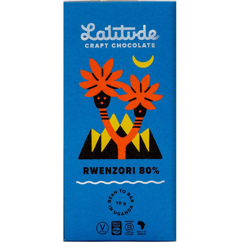 LATITUDE | Dunkle Schokolade »Rwenzori - Uganda« 80% | 70g
