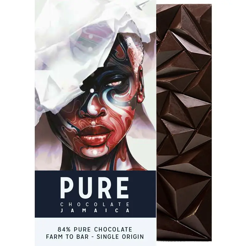 PURE Chocolate | Dunkle Schokolade »Jamaica« 84% | 60g Schokolade mit 84% Kakao von Pure ChocolateJ