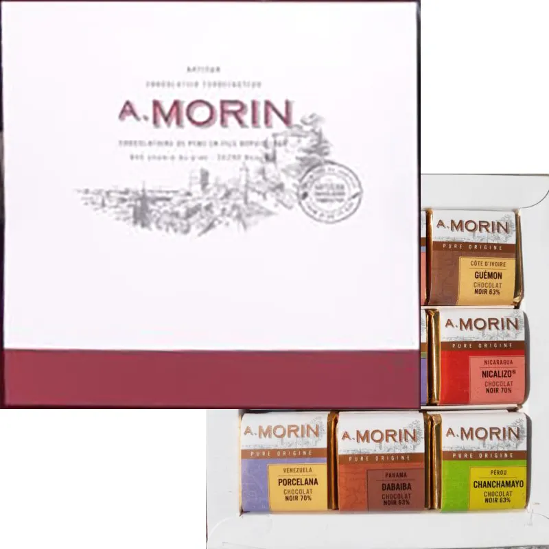 A. MORIN | Dunkle Schokolade Napolitains »Noir« 63% bis 70% |120g Beste dunkle Schokoladen-Auswahl von A. Morin Frankreich