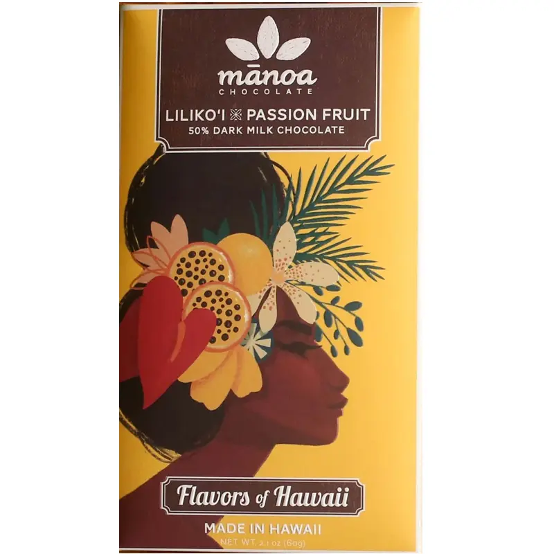 Schokolade mit Passionsfrucht von Manoa Hawaii