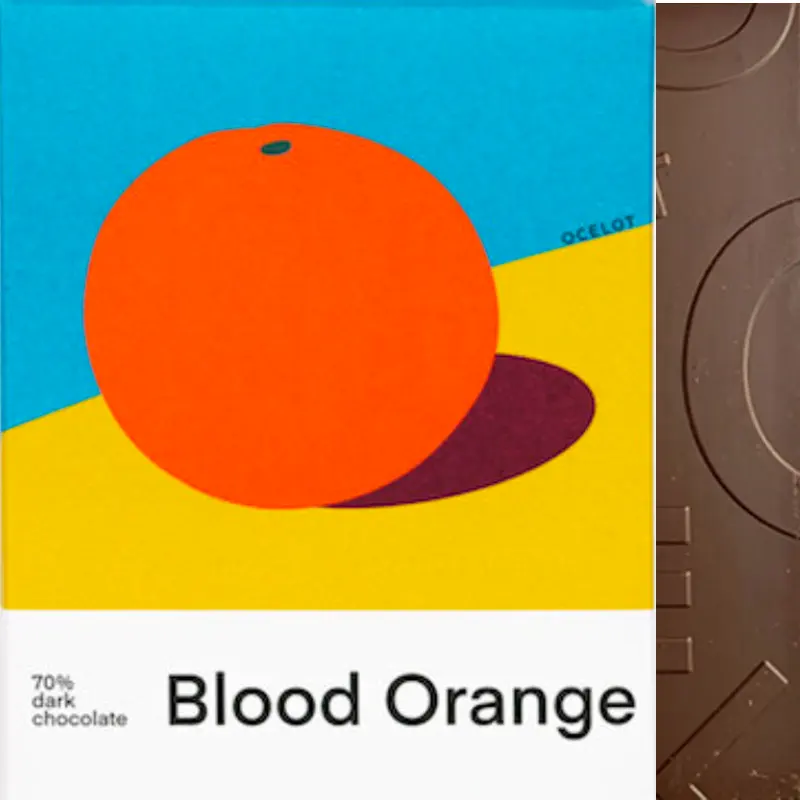 OCELOT | Dunkle Schokolade & Orange »Blood Orange« 70% | BIO | 70g Schokolade mit Orange Blood Orange von Ocelot