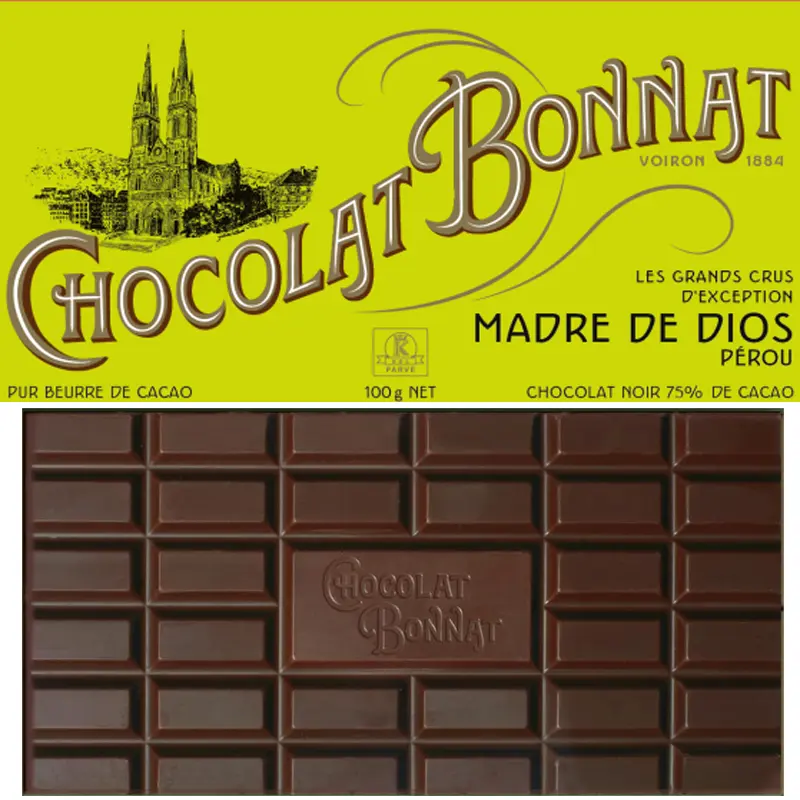 BONNAT Dunkle Schokolade | Chocolat »Madre de Dios« Peru 75% | 100g Madre de Dios Schokolade Peru von Bonnat