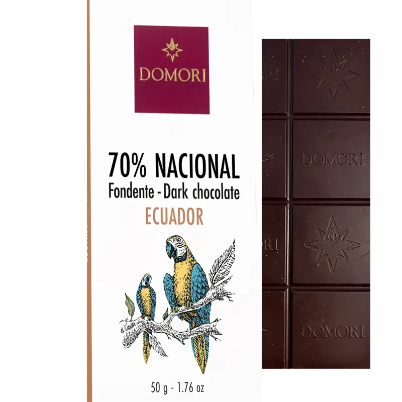 DOMORI | Dunkle Schokolade Ecuador »Arriba Nacional« 70% | 50g MHD 30.11.2025 Nacional Ecuador Arriba Fondente Schokolade von Domori Italien