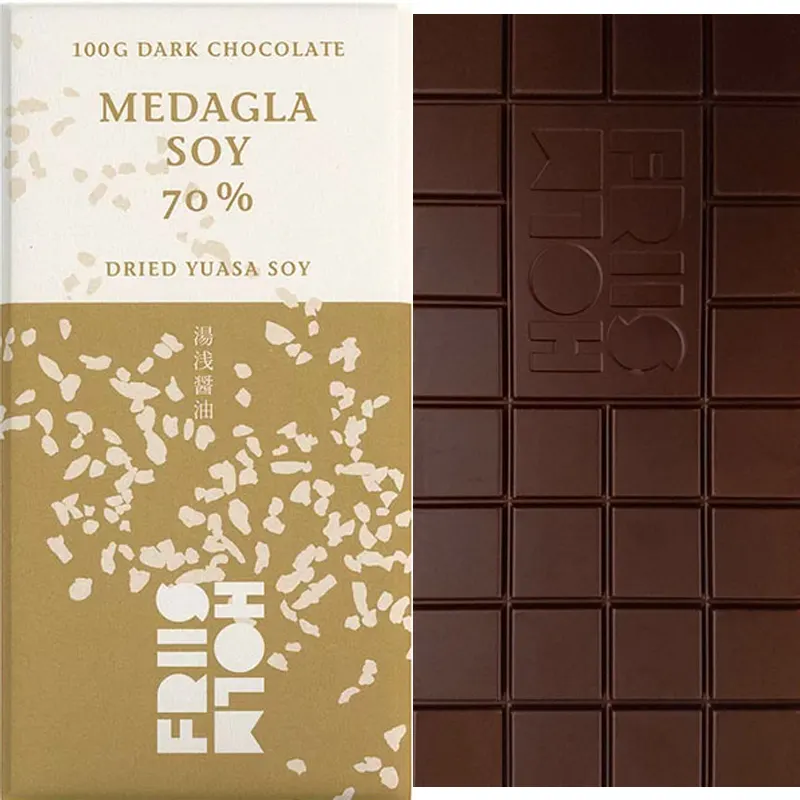 FRIIS-HOLM | Dunkle Schokolade »Medagla SOY« 70% | 100g Medagla Soy Schokolade mit Soja von mikkel Friis Holm Dänemark
