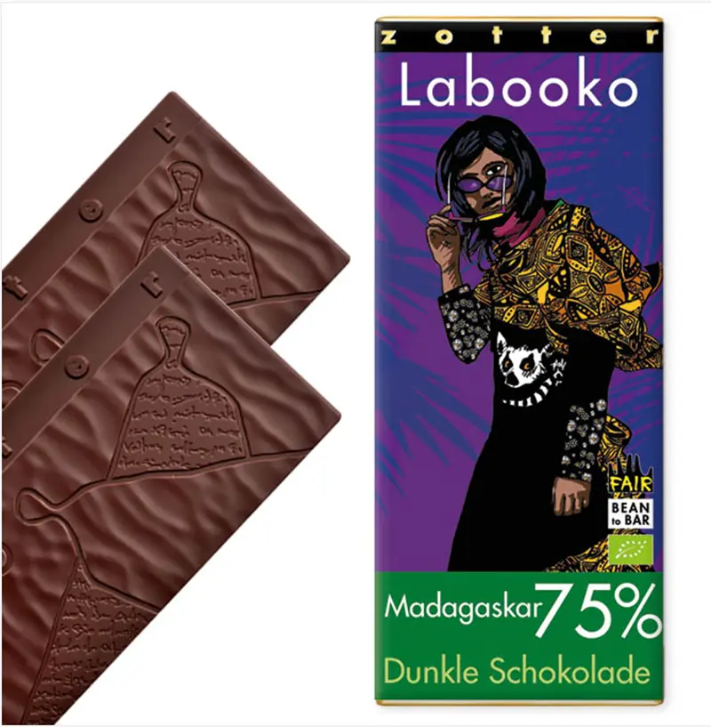 ZOTTER | »Labooko« Schokolade Madagaskar 75% | BIO | 70g dunkle Schokolade Madagascar von Zotter