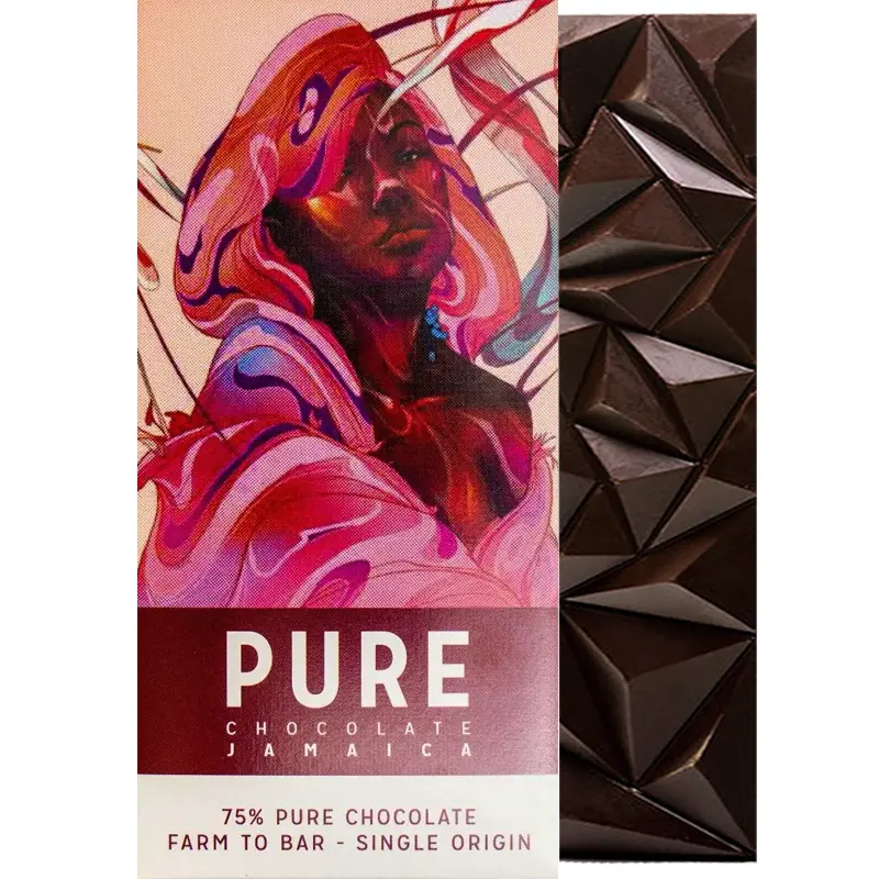 PURE Chocolate | Dunkle Schokolade »Jamaica« 75% | 60g Dunkle Schokolade von Pure Chocolate Jamaica 75% kakao