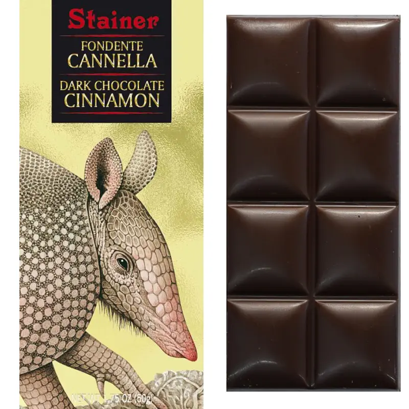 STAINER | Dunkle Schokolade mit »Zimt« 70% | 50g Cinnamon italienische Schokolade mit Zimt von Stainer