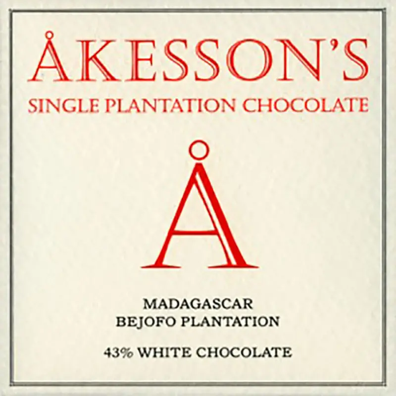 AKESSON'S | Weiße Schokolade »Madagascar« 43% Beliebte Weiße Schokolade von Akesson's Madagascar White
