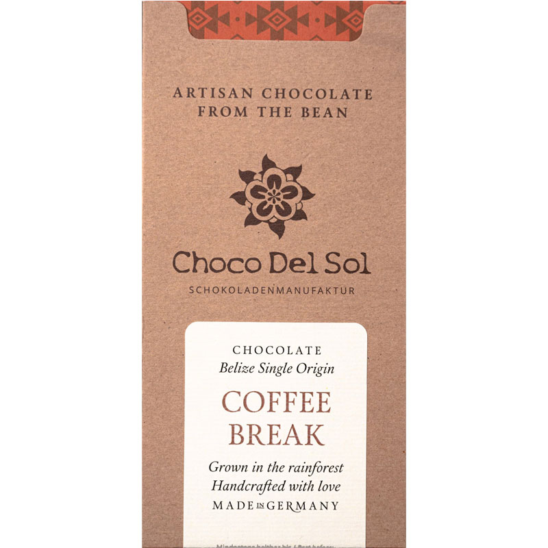 Dunkle Milchschokolade von Choco del Sol mit Kaffee