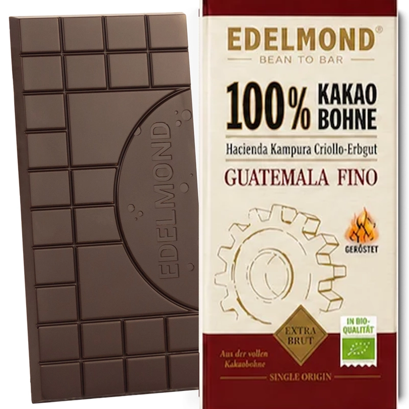 Edelmond Hacienda Kampura 99,7 % – geröstete Bio-Kakaomasse aus Guatemala