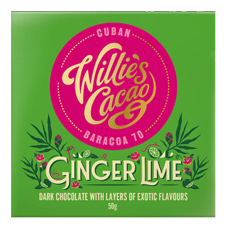 WILLIE's Cacao | Dunkle Schokolade & Ingwer »Ginger Lime« 70% | 50g