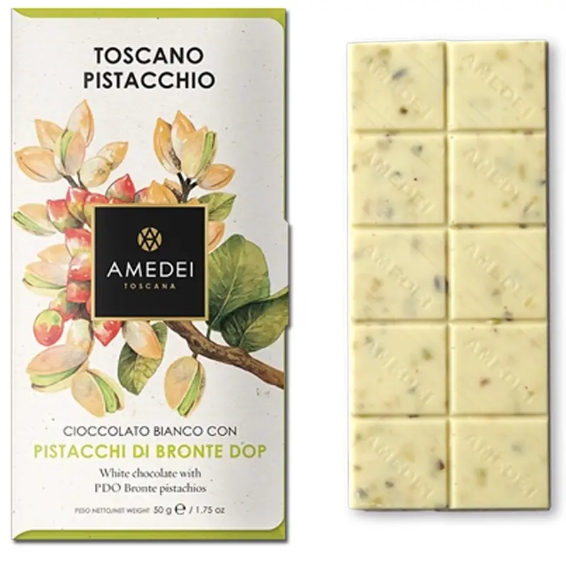 Weiße Schokolade mit Pistazie Pistacchio von Amedei