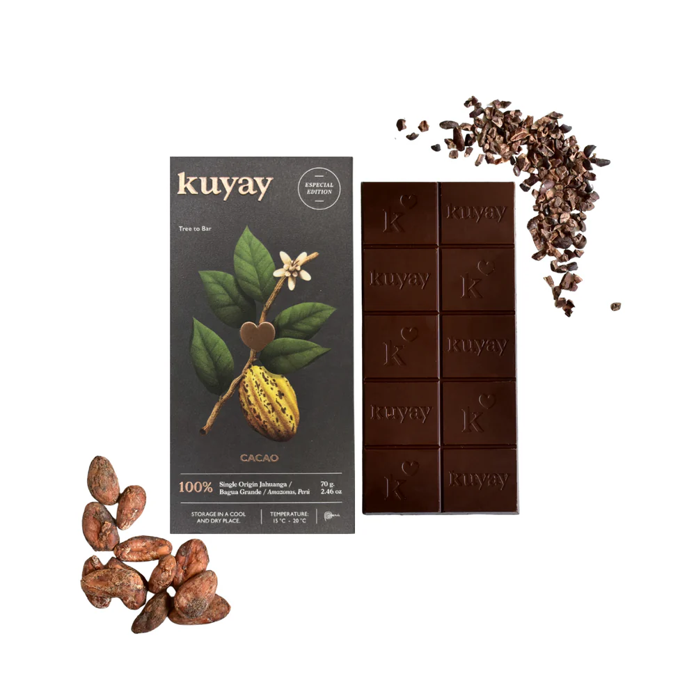 KUYAY Jahuanga 100% – Kakaomasse aus Peru Amazonas, Single-Origin