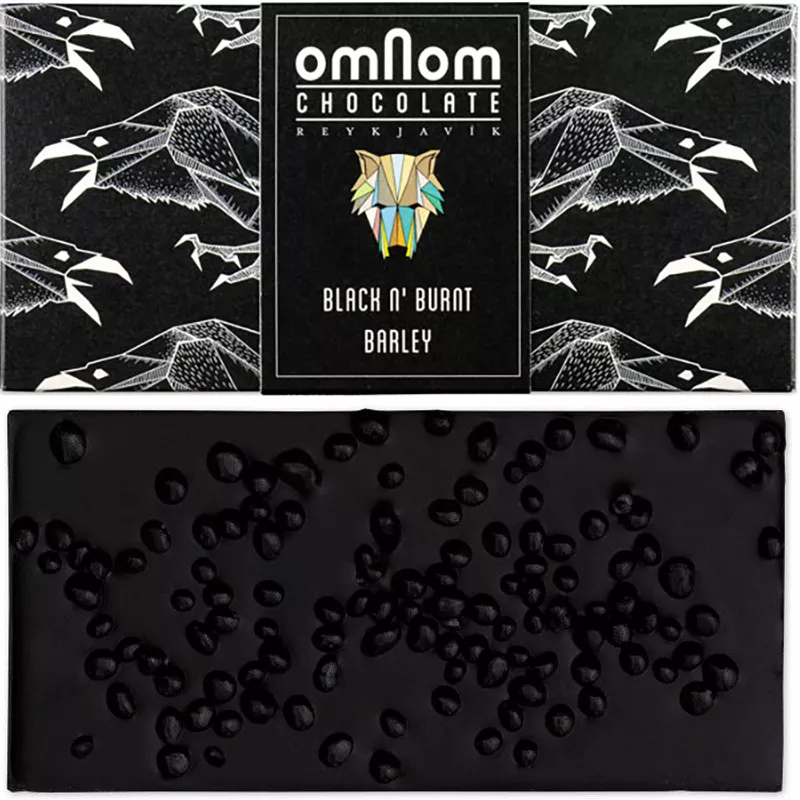 Black n burnt Barley Schwarze Schokolade von Omnom Rekjavik