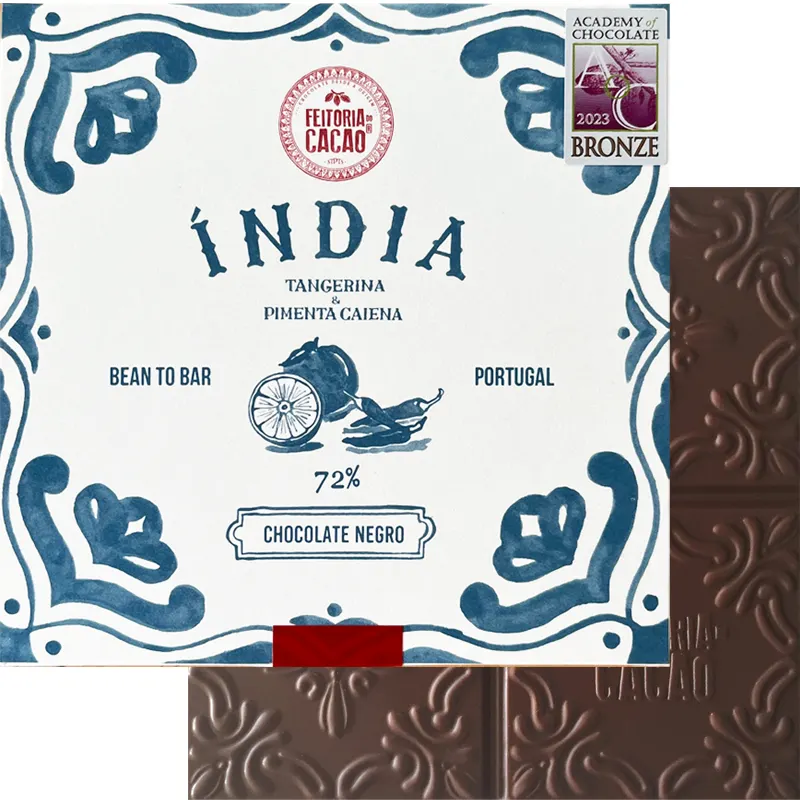 India Schokolade mit Cayennepfeffer von Feitoria do Cacao