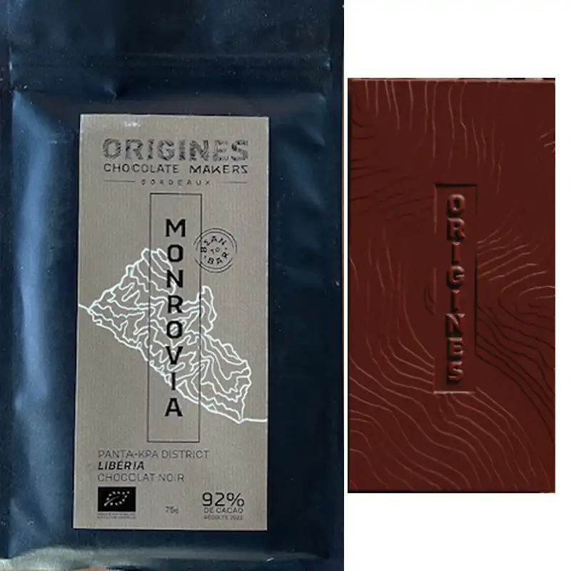 ORIGINES | Dunkle Schokolade »Monrovia Liberia« 92% | BIO | 75g ORIGINES | Dunkle Schokolade »Monrovia Liberia« 92% | BIO | 75g